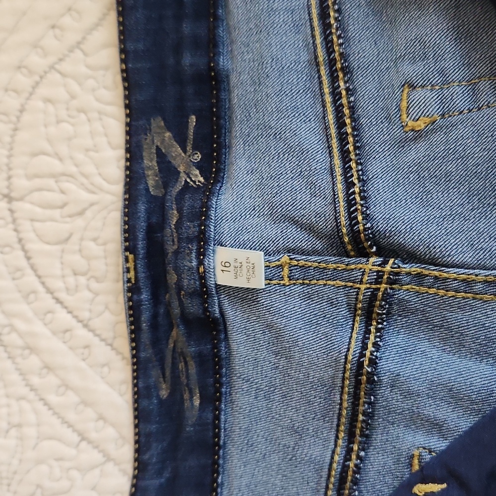 Seven7 Women's Bermuda Denim Shorts Size 16 Preowned - Picture 3 of 8